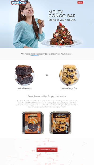 Miszoven Food Beverage Main Page Web Design