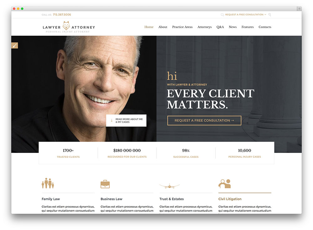 Web Design For Lawyer - lawyers legal office theme