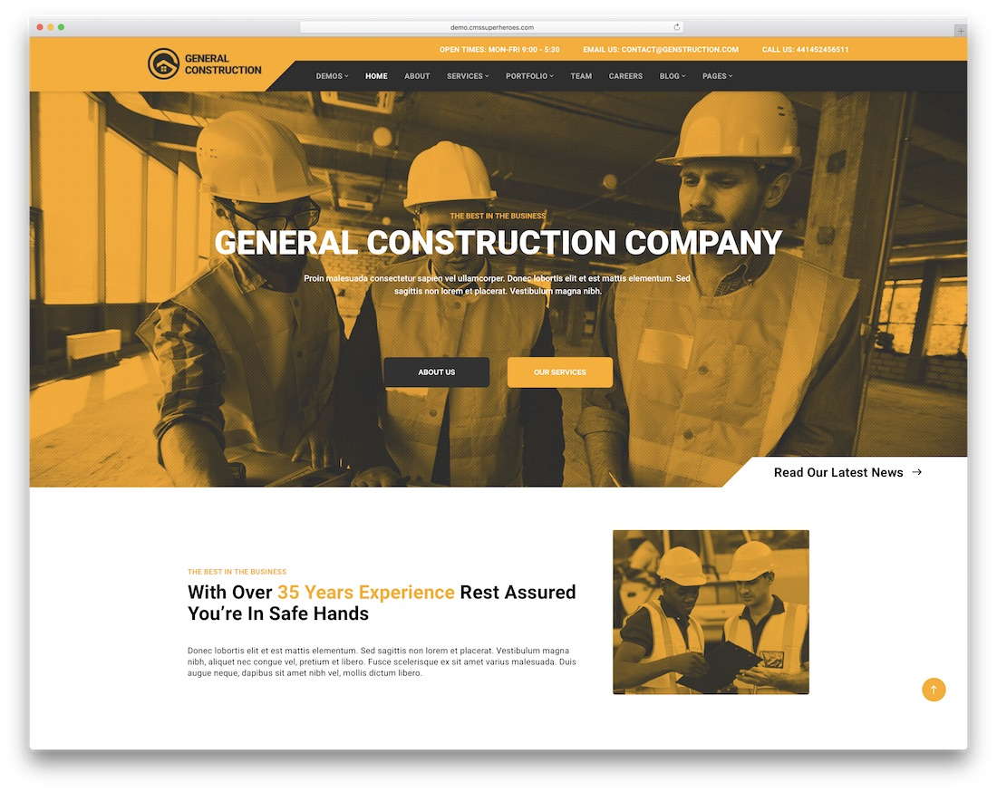 web design for construction company_t3