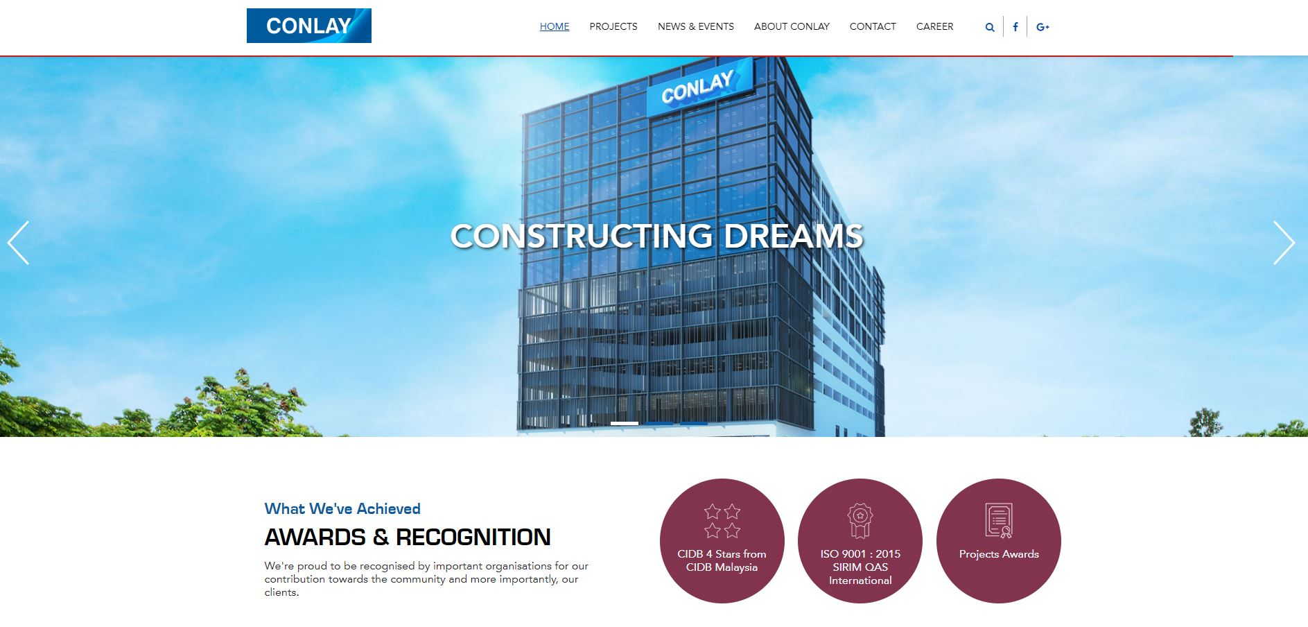 TOP web design for construction co_conlay