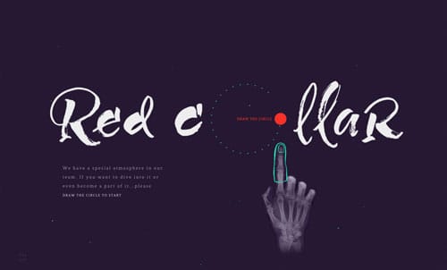 - website design style red collar