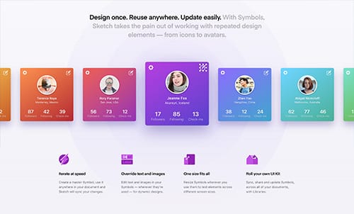 - website design style sketchapp